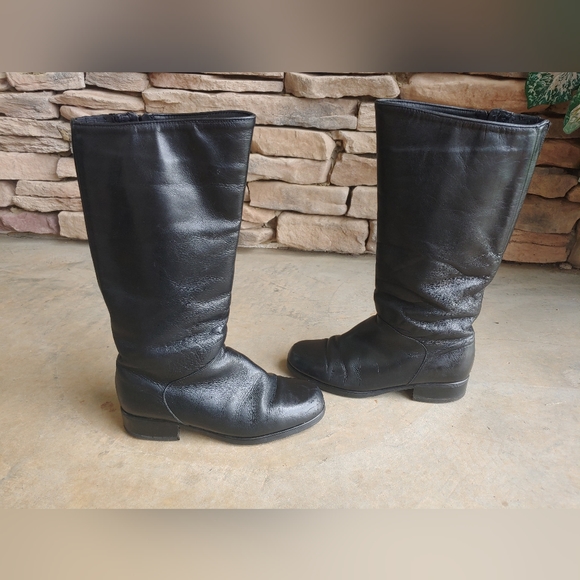 Santana Canada Black Leather Waterproof Knee Riding Boots - Picture 11 of 14